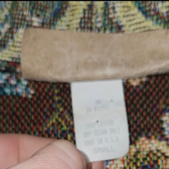 Painted Pony Womens Small Green Floral Tapestry Button Front Cropped Jacket USA - Picture 6 of 10